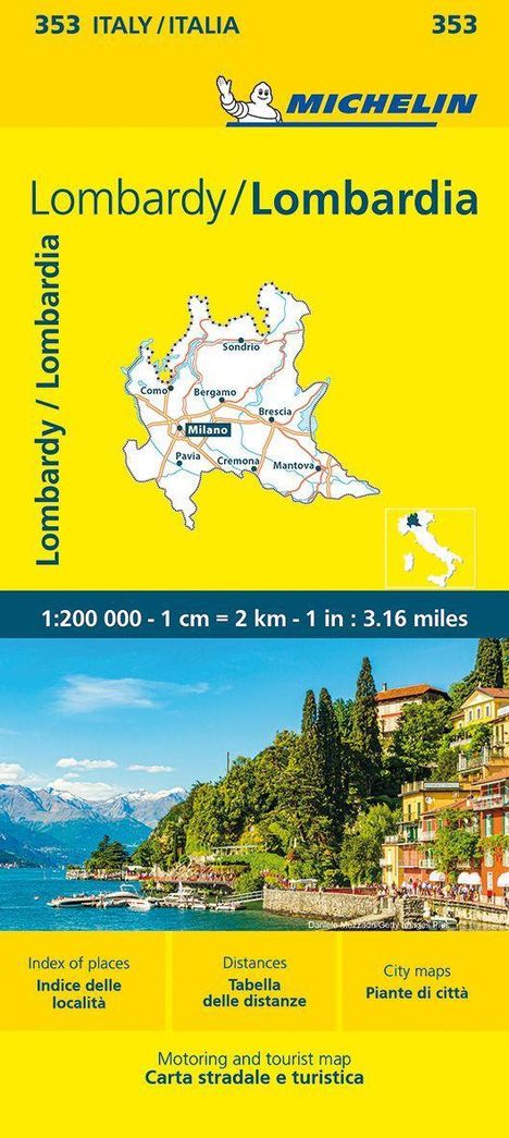 Lombardia - Michelin Local Map 353, Karten