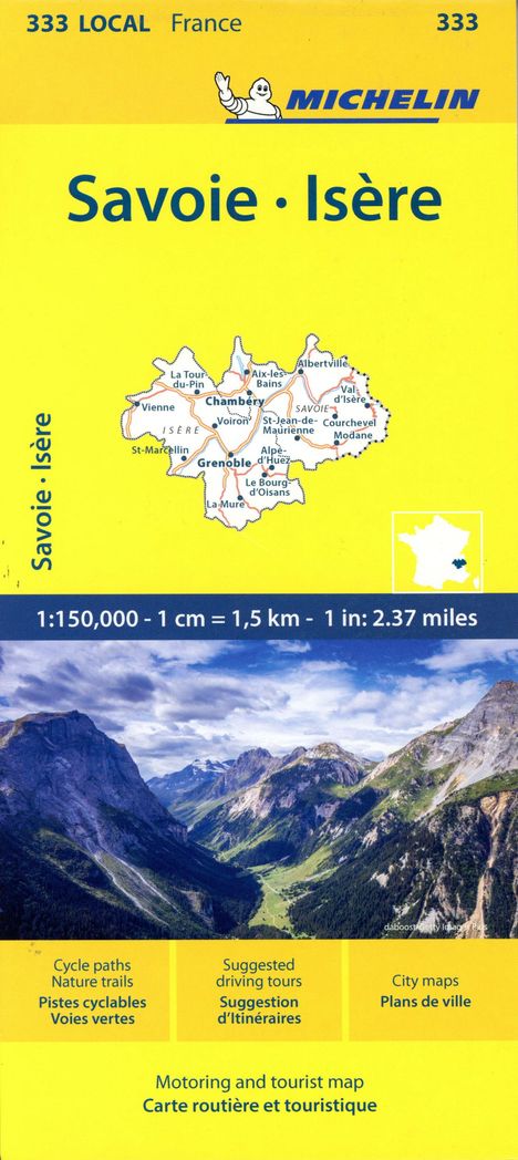 Michelin: Isere Savoie - Michelin Local Map 333, Karten