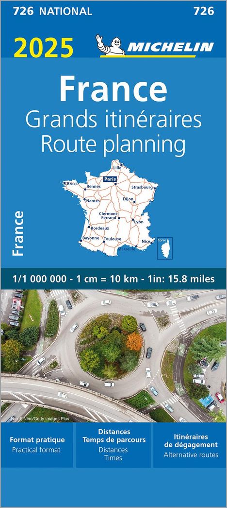 Michelin: France Route Planning 2025 - Michelin National Map 726, Karten