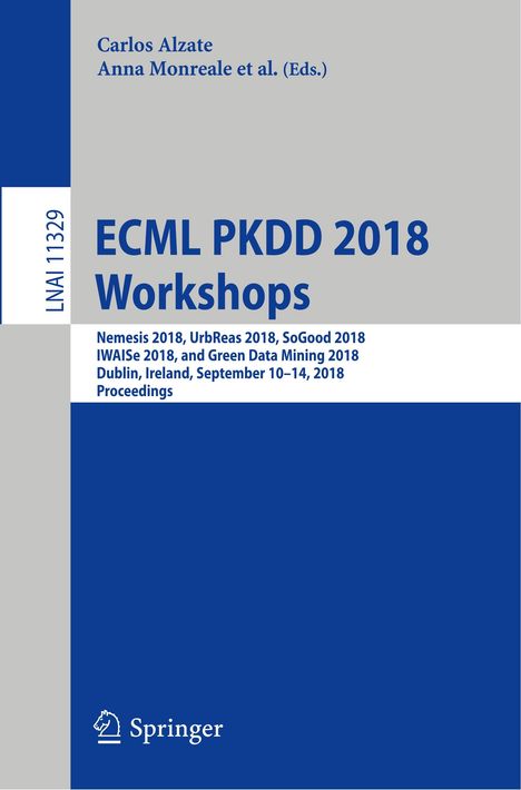 ECML PKDD 2018 Workshops, Buch