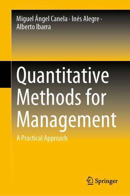 Miguel Ángel Canela: Quantitative Methods for Management, Buch