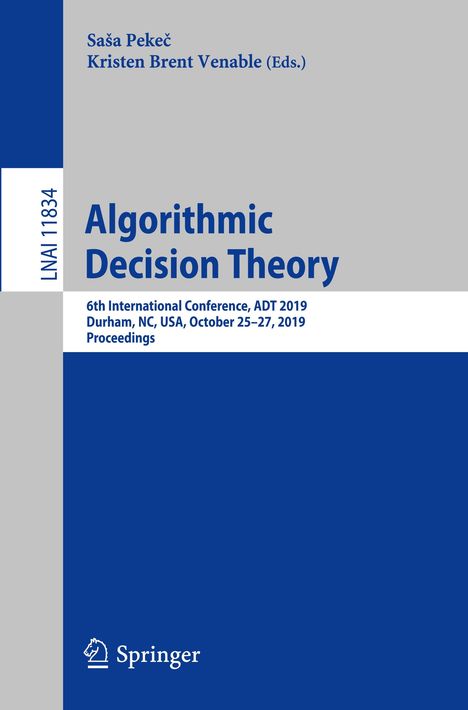 Algorithmic Decision Theory, Buch