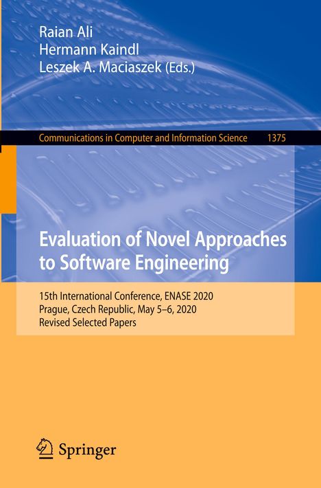 Evaluation of Novel Approaches to Software Engineering, Buch