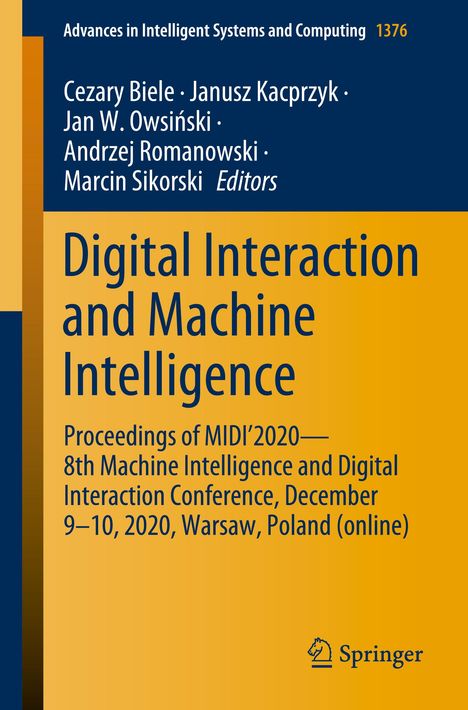 Digital Interaction and Machine Intelligence, Buch