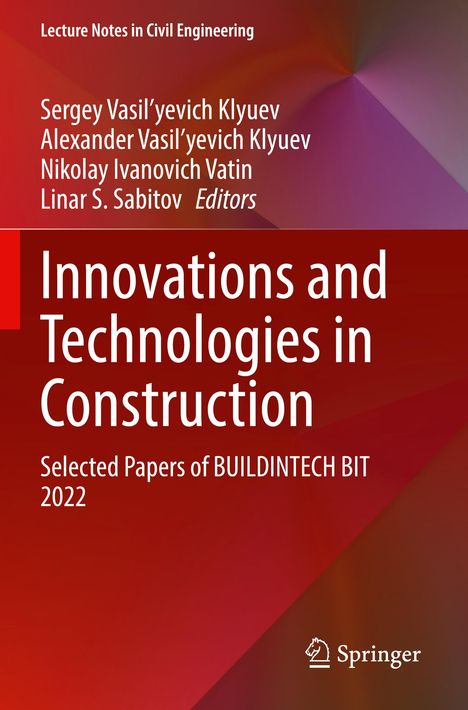 Innovations and Technologies in Construction, Buch