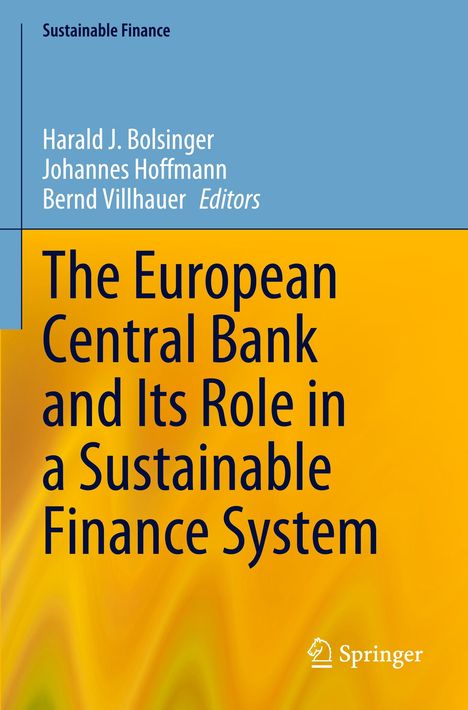 The European Central Bank and Its Role in a Sustainable Finance System, Buch