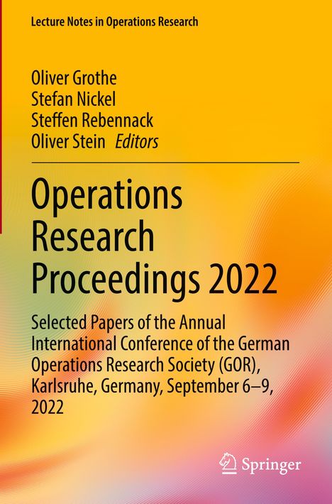 Operations Research Proceedings 2022, Buch