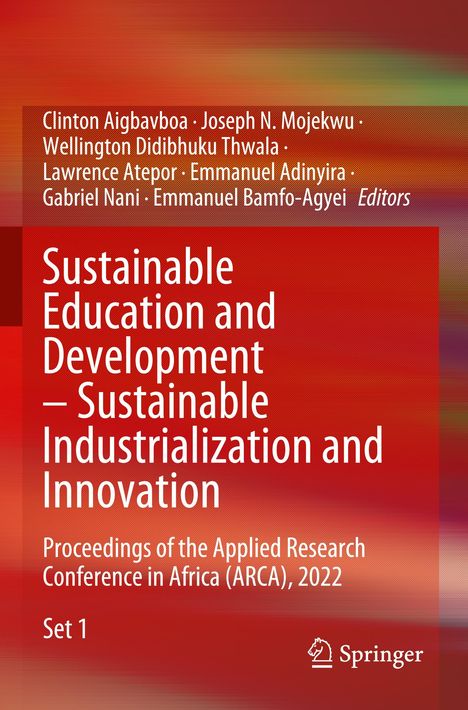 Sustainable Education and Development ¿ Sustainable Industrialization and Innovation, 2 Bücher