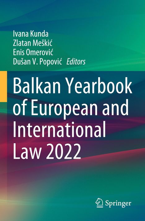 Balkan Yearbook of European and International Law 2022, Buch