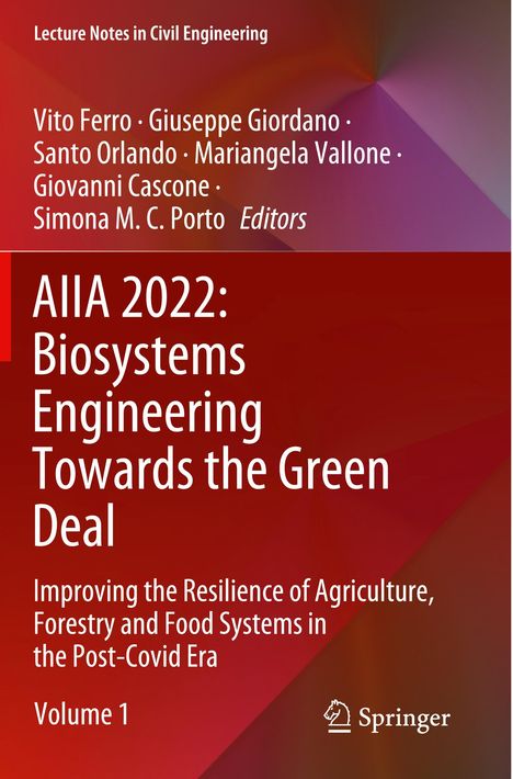 AIIA 2022: Biosystems Engineering Towards the Green Deal, 2 Bücher