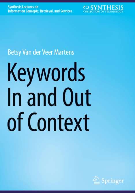 Betsy van der Veer Martens: Keywords In and Out of Context, Buch