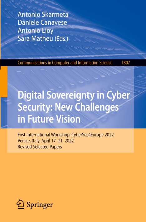 Digital Sovereignty in Cyber Security: New Challenges in Future Vision, Buch