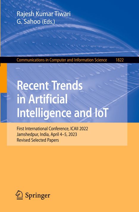 Recent Trends in Artificial Intelligence and IoT, Buch