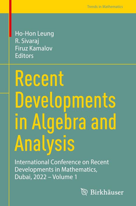 Recent Developments in Algebra and Analysis, Buch