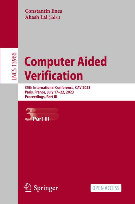 Computer Aided Verification, Buch