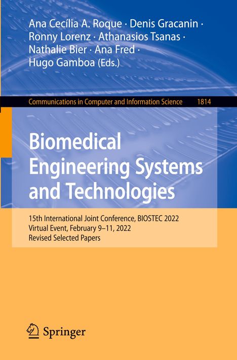 Biomedical Engineering Systems and Technologies, Buch