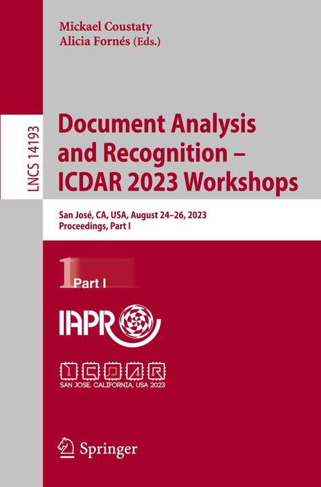 Document Analysis and Recognition ¿ ICDAR 2023 Workshops, Buch
