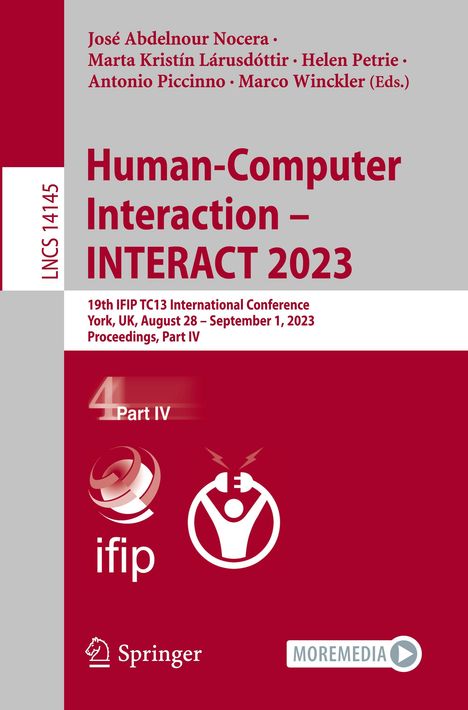 Human-Computer Interaction ¿ INTERACT 2023, Buch