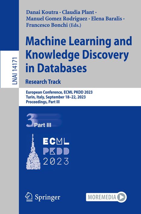 Machine Learning and Knowledge Discovery in Databases: Research Track, Buch