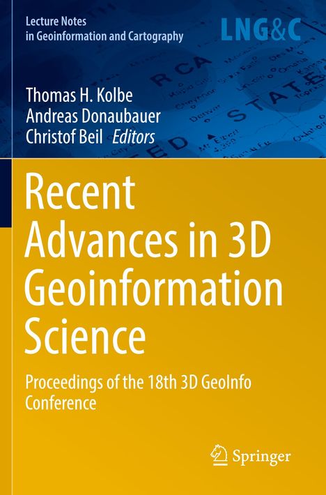 Recent Advances in 3D Geoinformation Science, Buch
