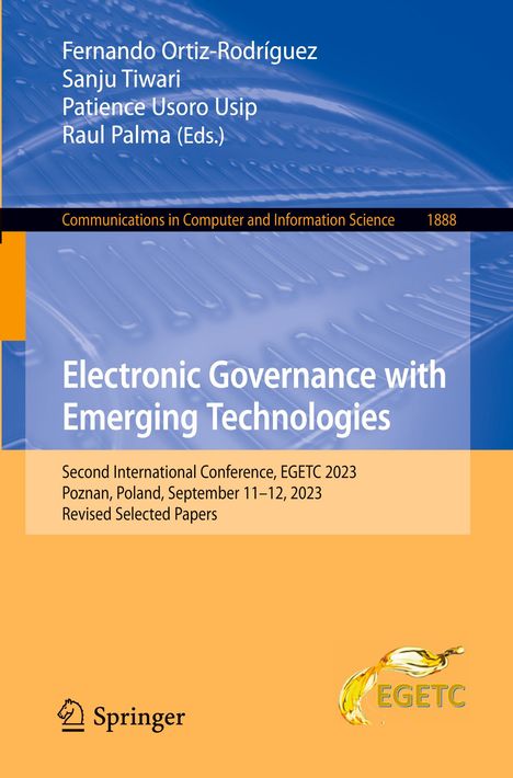 Electronic Governance with Emerging Technologies, Buch