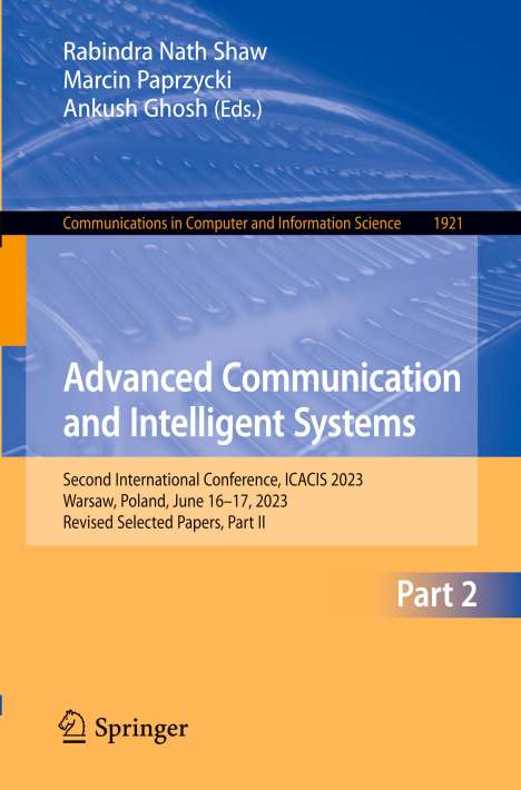 Advanced Communication and Intelligent Systems, Buch