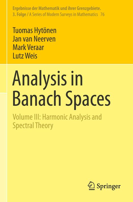 Tuomas Hytönen: Analysis in Banach Spaces, Buch