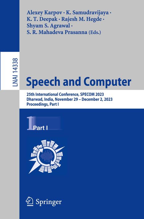 Speech and Computer, Buch