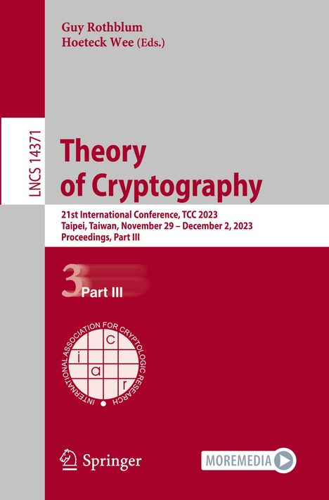 Theory of Cryptography, Buch