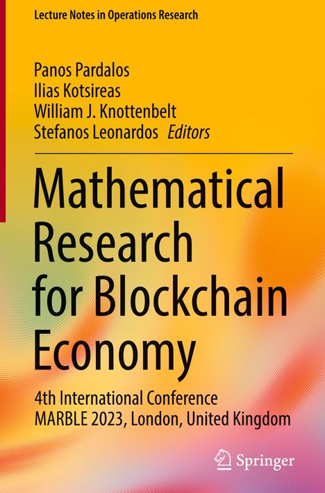 Mathematical Research for Blockchain Economy, Buch