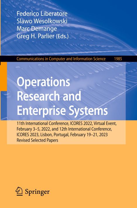 Operations Research and Enterprise Systems, Buch