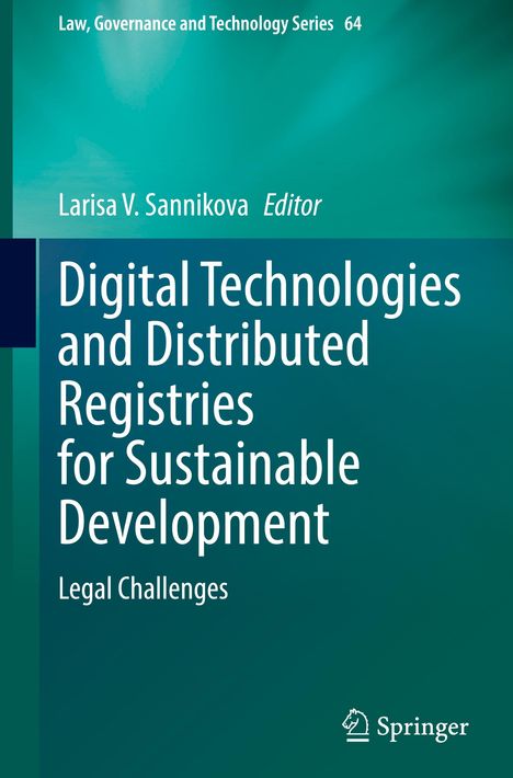 Digital Technologies and Distributed Registries for Sustainable Development, Buch