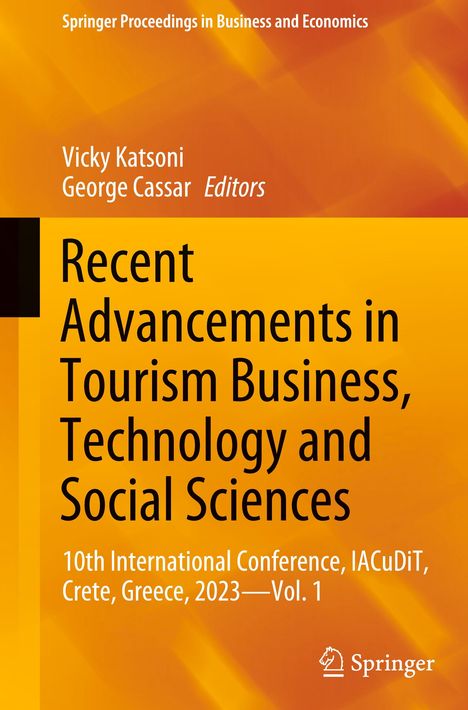 Recent Advancements in Tourism Business, Technology and Social Sciences, Buch