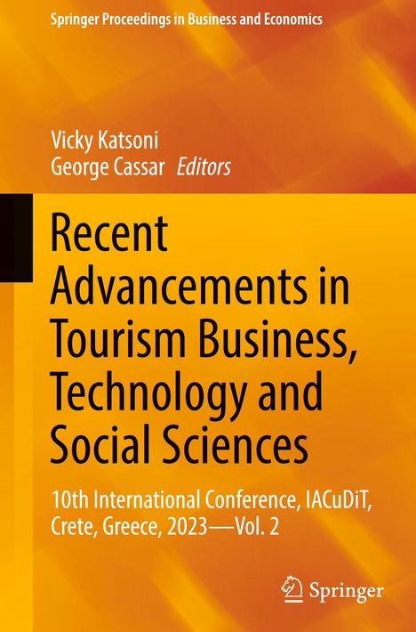 Recent Advancements in Tourism Business, Technology and Social Sciences, Buch