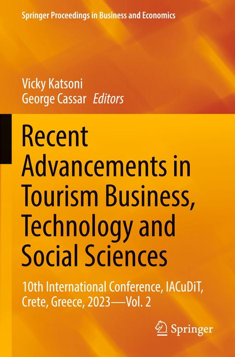 Recent Advancements in Tourism Business, Technology and Social Sciences, Buch