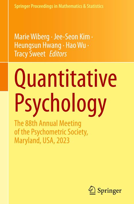 Jee-Seon Kim: Quantitative Psychology, Buch