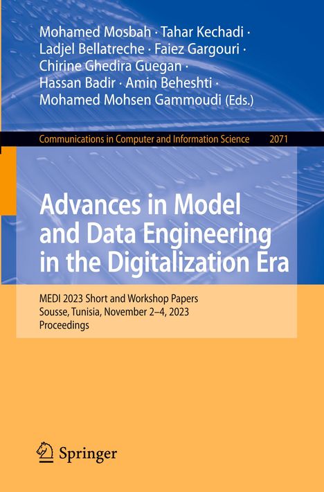 Advances in Model and Data Engineering in the Digitalization Era, Buch