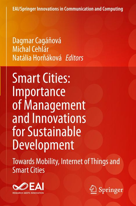 Buchtitel: "Smart Cities: Importance of Management and Innovations for Sustainable Development." EAI-Logo unten links.