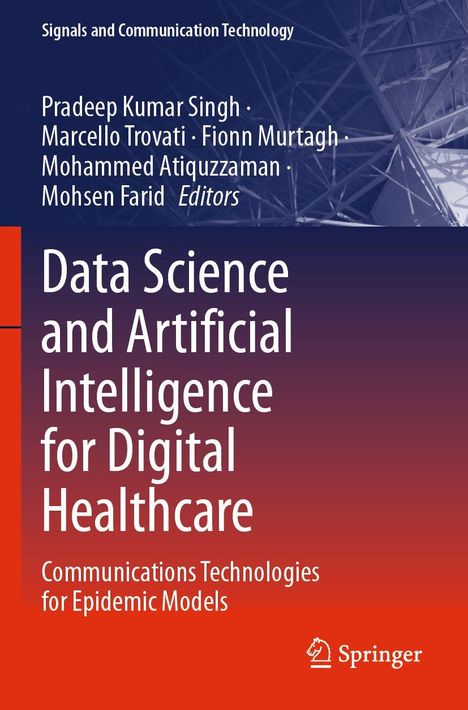 „Data Science and Artificial Intelligence for Digital Healthcare“, roter Hintergrund, Springer-Logo unten.