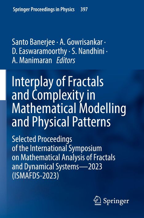Titel: "Interplay of Fractals and Complexity in Mathematical Modelling and Physical Patterns". Springer-Logo unten.