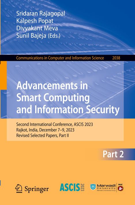 Advancements in Smart Computing and Information Security, Buch