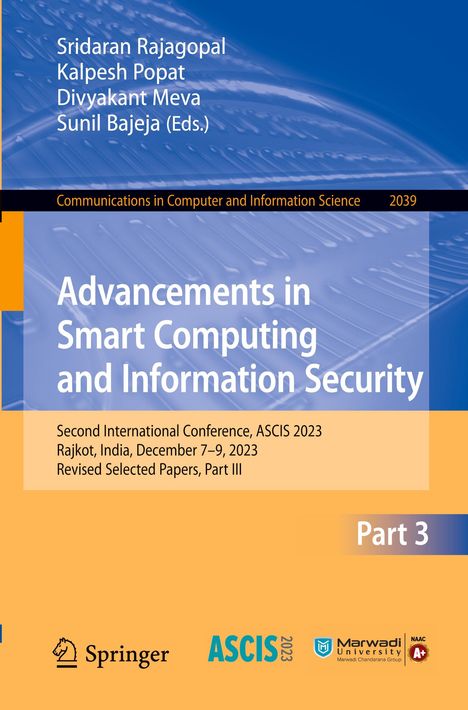 Advancements in Smart Computing and Information Security, Buch