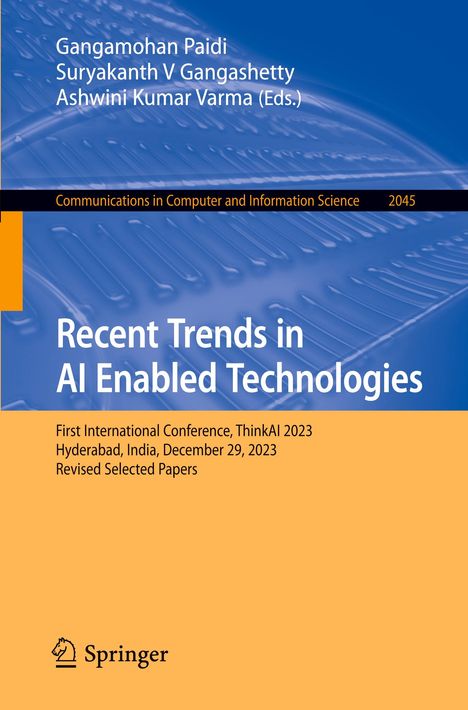 Recent Trends in AI Enabled Technologies, Buch