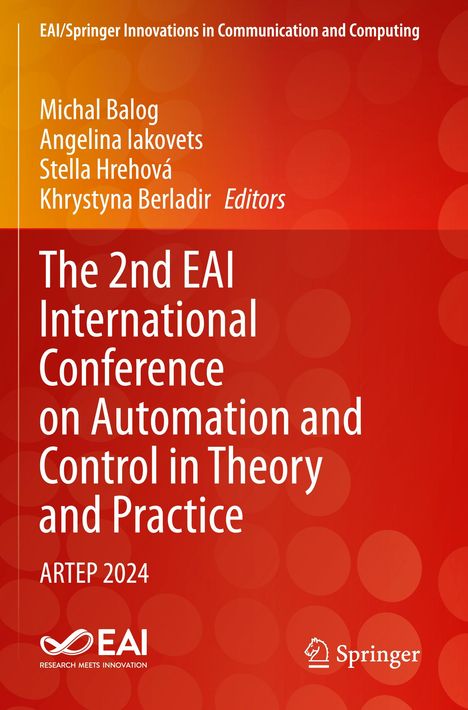 Buchtitel "The 2nd EAI International Conference on Automation and Control in Theory and Practice". Rotes Hintergrunddesign.