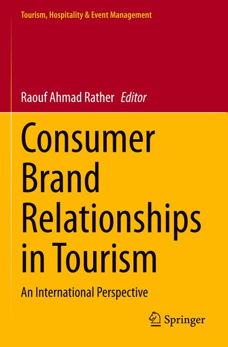 Titel: "Consumer Brand Relationships in Tourism". Gelbe und rote Buchcover mit dem Springer-Logo.