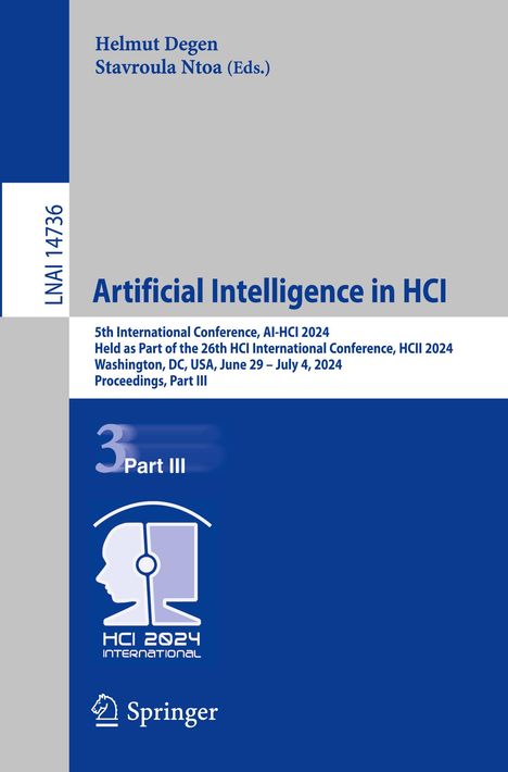 Artificial Intelligence in HCI, Buch