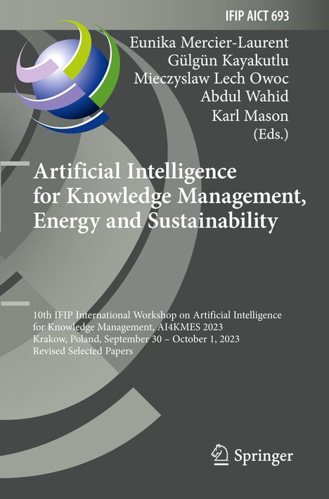Artificial Intelligence for Knowledge Management, Energy and Sustainability, Buch