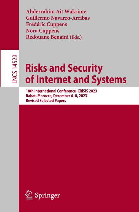 Risks and Security of Internet and Systems, Buch