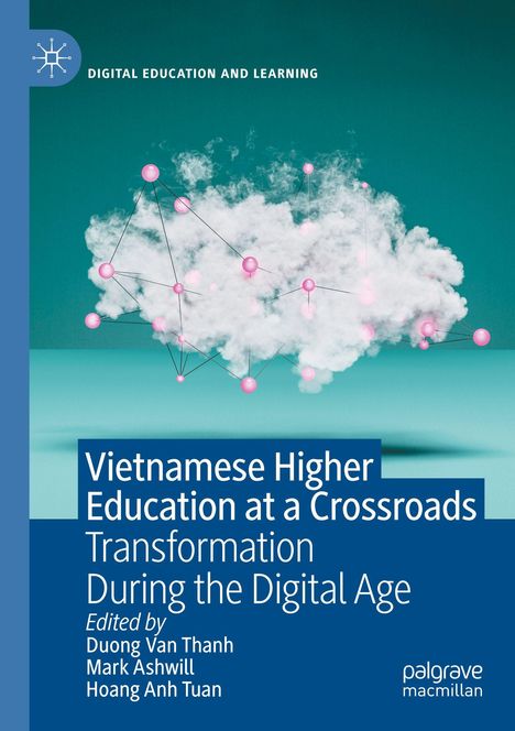"Vietnamese Higher Education at a Crossroads: Transformation During the Digital Age." Illustration: Netzwerke und Wolken.