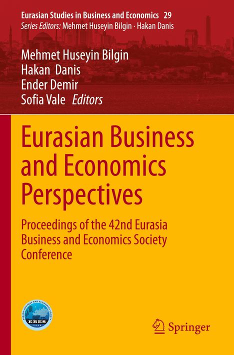 "Eurasian Business and Economics Perspectives" in großen Buchstaben, darunter eine Skyline in Rot, Springer-Logo unten rechts.